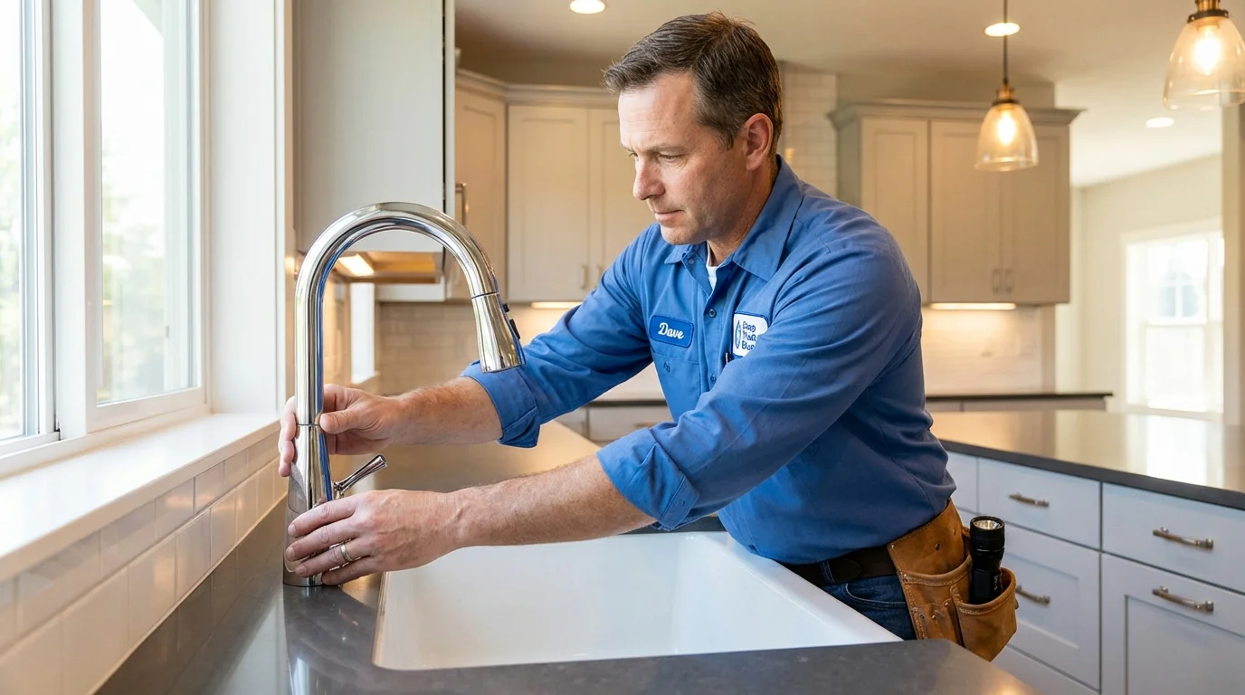 Kitchen faucet installation by Johns Plumbing LLC in Jeannette